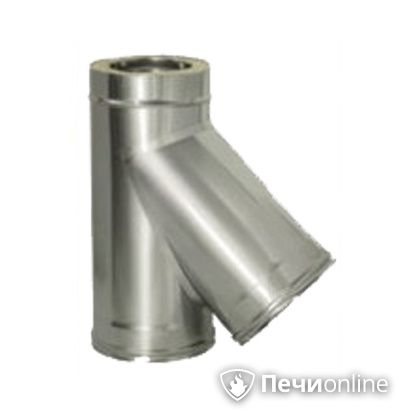 Дымоход Дымок Тройник 45° с изоляцией 0,8 мм. ТRFR45  120/200 в Якутске