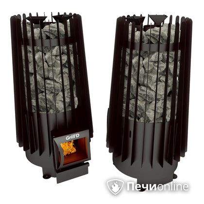 Дровяная печь-каменка GrillD Cometa Vega 180 short black в Якутске