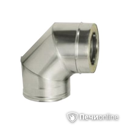Дымоход Дымок Колено 90° с изоляцией 0,8 мм. OТFR90  120/200 в Якутске