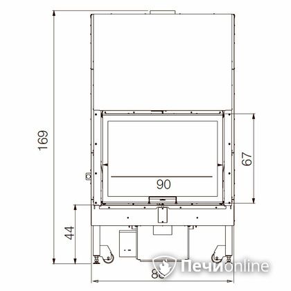 Каминная топка Edilkamin BLOKK 70 V bianco в Якутске