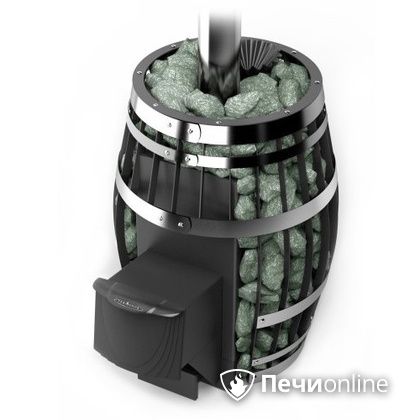 Дровяная банная печь TMF Саяны XXL 2015 Inox с закрытой каменкой и теплообменником дверь антрацит в Якутске