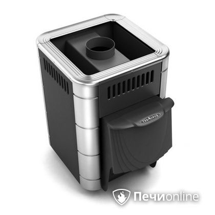 Дровяная банная печь TMF Оса Inox дверь антрацит короткий канал антрацит в Якутске