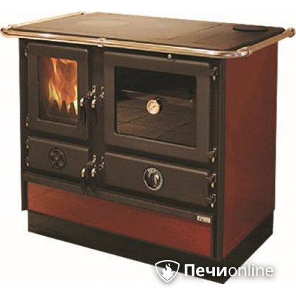 Отопительно-варочная печь MBS Thermo Magnum Red R с теплообменником и духовым шкафом в Якутске