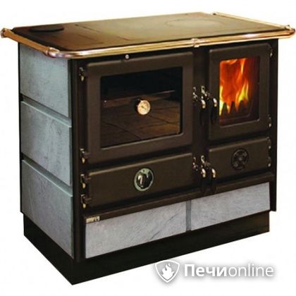 Отопительно-варочная печь MBS Thermo Magnum Stone L с теплообменником и духовым шкафом в Якутске