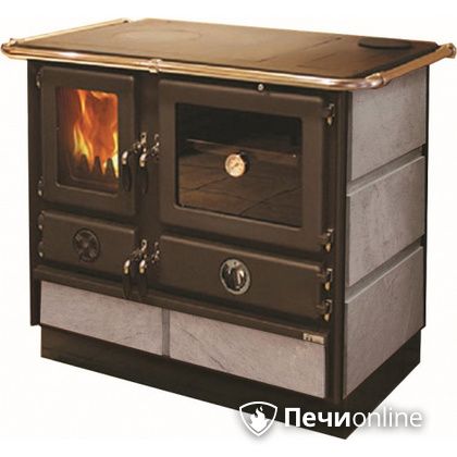 Отопительно-варочная печь MBS Thermo Magnum Stone R с теплообменником и духовым шкафом в Якутске